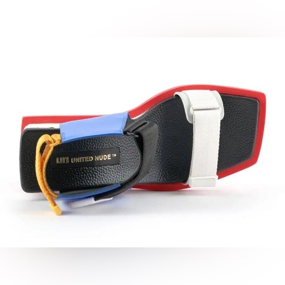 United Nude Black and White Sandals with Red Sole - Picture 11 of 16